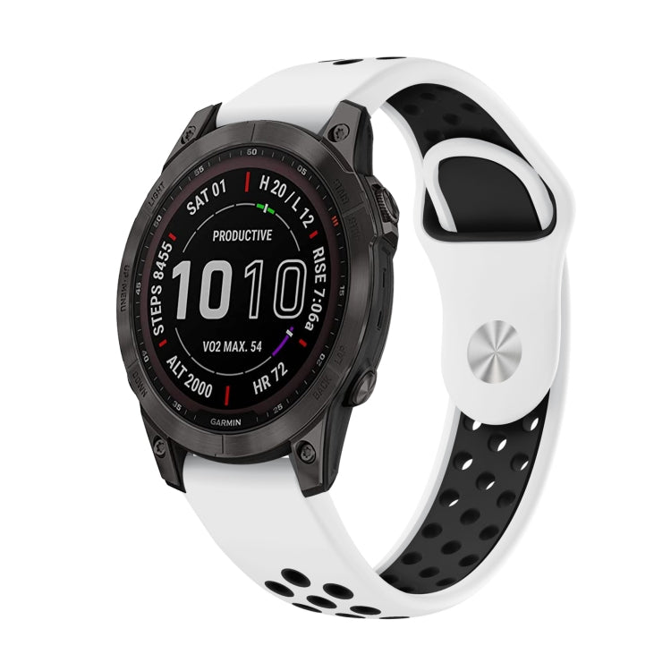 Bracelet de montre en silicone respirant sport 22 mm, For Garmin MARQ Athlete Gen 2, For Garmin Instinct Crossover, For Garmin Instinct Crossover Solar, For Garmin Fenix 7, For Garmin Fenix 7 Solar, For Garmin Fenix 7 Sapphire Solar
