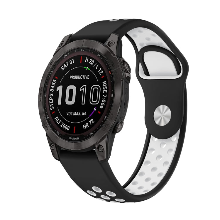 Bracelet de montre en silicone respirant sport 22 mm, For Garmin MARQ Athlete Gen 2, For Garmin Instinct Crossover, For Garmin Instinct Crossover Solar, For Garmin Fenix 7, For Garmin Fenix 7 Solar, For Garmin Fenix 7 Sapphire Solar