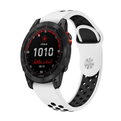 Bracelet de montre en silicone respirant sport 22 mm, For Garmin MARQ Athlete Gen 2, For Garmin Instinct Crossover, For Garmin Instinct Crossover Solar, For Garmin Fenix 7, For Garmin Fenix 7 Solar, For Garmin Fenix 7 Sapphire Solar