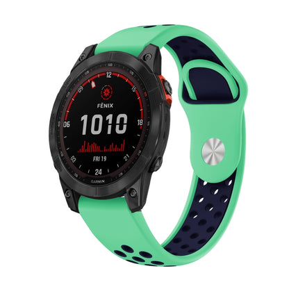 Bracelet de montre en silicone respirant sport 22 mm, For Garmin MARQ Athlete Gen 2, For Garmin Instinct Crossover, For Garmin Instinct Crossover Solar, For Garmin Fenix 7, For Garmin Fenix 7 Solar, For Garmin Fenix 7 Sapphire Solar