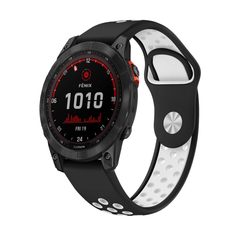 Bracelet de montre en silicone respirant sport 22 mm, For Garmin MARQ Athlete Gen 2, For Garmin Instinct Crossover, For Garmin Instinct Crossover Solar, For Garmin Fenix 7, For Garmin Fenix 7 Solar, For Garmin Fenix 7 Sapphire Solar