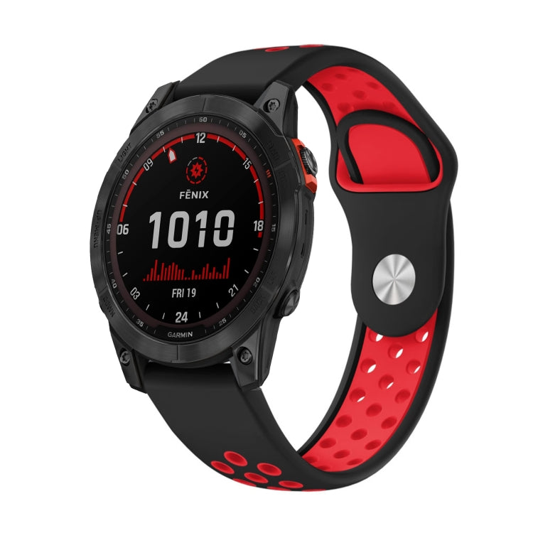 Bracelet de montre en silicone respirant sport 22 mm, For Garmin MARQ Athlete Gen 2, For Garmin Instinct Crossover, For Garmin Instinct Crossover Solar, For Garmin Fenix 7, For Garmin Fenix 7 Solar, For Garmin Fenix 7 Sapphire Solar