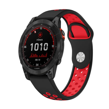 Bracelet de montre en silicone respirant sport 22 mm, For Garmin MARQ Athlete Gen 2, For Garmin Instinct Crossover, For Garmin Instinct Crossover Solar, For Garmin Fenix 7, For Garmin Fenix 7 Solar, For Garmin Fenix 7 Sapphire Solar