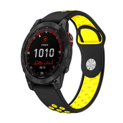 Bracelet de montre en silicone respirant sport 22 mm, For Garmin MARQ Athlete Gen 2, For Garmin Instinct Crossover, For Garmin Instinct Crossover Solar, For Garmin Fenix 7, For Garmin Fenix 7 Solar, For Garmin Fenix 7 Sapphire Solar