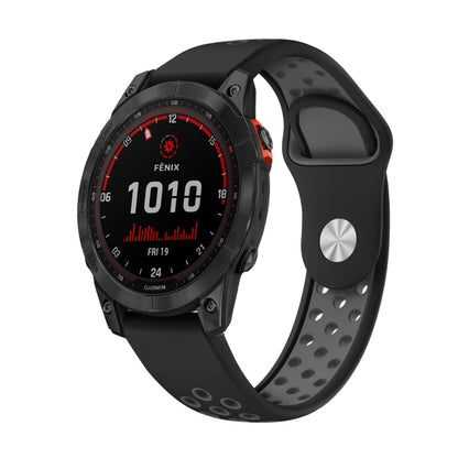 Bracelet de montre en silicone respirant sport 22 mm, For Garmin MARQ Athlete Gen 2, For Garmin Instinct Crossover, For Garmin Instinct Crossover Solar, For Garmin Fenix 7, For Garmin Fenix 7 Solar, For Garmin Fenix 7 Sapphire Solar