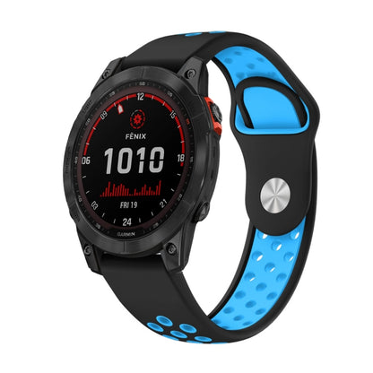 Bracelet de montre en silicone respirant sport 22 mm, For Garmin MARQ Athlete Gen 2, For Garmin Instinct Crossover, For Garmin Instinct Crossover Solar, For Garmin Fenix 7, For Garmin Fenix 7 Solar, For Garmin Fenix 7 Sapphire Solar