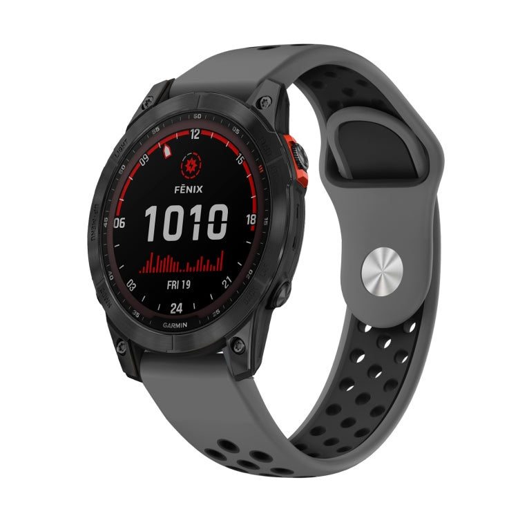 Bracelet de montre en silicone respirant sport 22 mm, For Garmin MARQ Athlete Gen 2, For Garmin Instinct Crossover, For Garmin Instinct Crossover Solar, For Garmin Fenix 7, For Garmin Fenix 7 Solar, For Garmin Fenix 7 Sapphire Solar