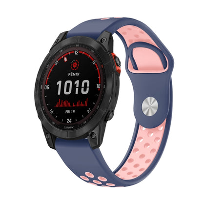 Bracelet de montre en silicone respirant sport 22 mm, For Garmin MARQ Athlete Gen 2, For Garmin Instinct Crossover, For Garmin Instinct Crossover Solar, For Garmin Fenix 7, For Garmin Fenix 7 Solar, For Garmin Fenix 7 Sapphire Solar