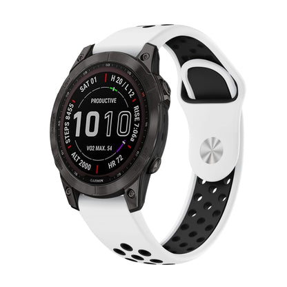 Bracelet de montre en silicone respirant sport 22 mm, For Garmin MARQ Athlete Gen 2, For Garmin Instinct Crossover, For Garmin Instinct Crossover Solar, For Garmin Fenix 7, For Garmin Fenix 7 Solar, For Garmin Fenix 7 Sapphire Solar