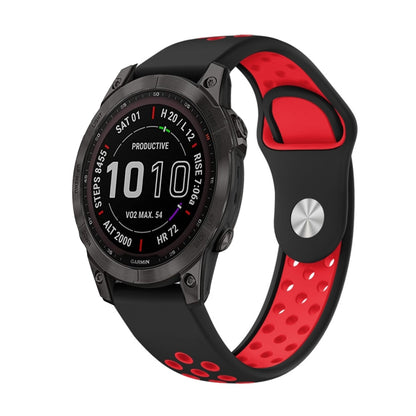 Bracelet de montre en silicone respirant sport 22 mm, For Garmin MARQ Athlete Gen 2, For Garmin Instinct Crossover, For Garmin Instinct Crossover Solar, For Garmin Fenix 7, For Garmin Fenix 7 Solar, For Garmin Fenix 7 Sapphire Solar