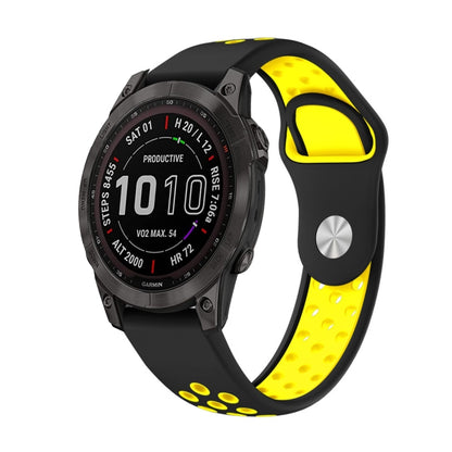 Bracelet de montre en silicone respirant sport 22 mm, For Garmin MARQ Athlete Gen 2, For Garmin Instinct Crossover, For Garmin Instinct Crossover Solar, For Garmin Fenix 7, For Garmin Fenix 7 Solar, For Garmin Fenix 7 Sapphire Solar