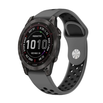 Bracelet de montre en silicone respirant sport 22 mm, For Garmin MARQ Athlete Gen 2, For Garmin Instinct Crossover, For Garmin Instinct Crossover Solar, For Garmin Fenix 7, For Garmin Fenix 7 Solar, For Garmin Fenix 7 Sapphire Solar
