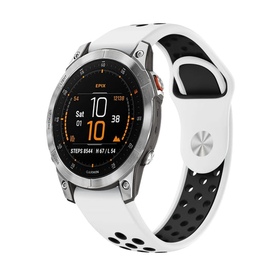 Bracelet de montre en silicone respirant sport 22 mm, For Garmin EPIX Gen 2, For Garmin Approach S62, For Garmin Fenix 6 GPS, For Garmin Fenix 6 Pro GPS, For Garmin Fenix 6 Sapphire GPS, For Garmin Fenix 5