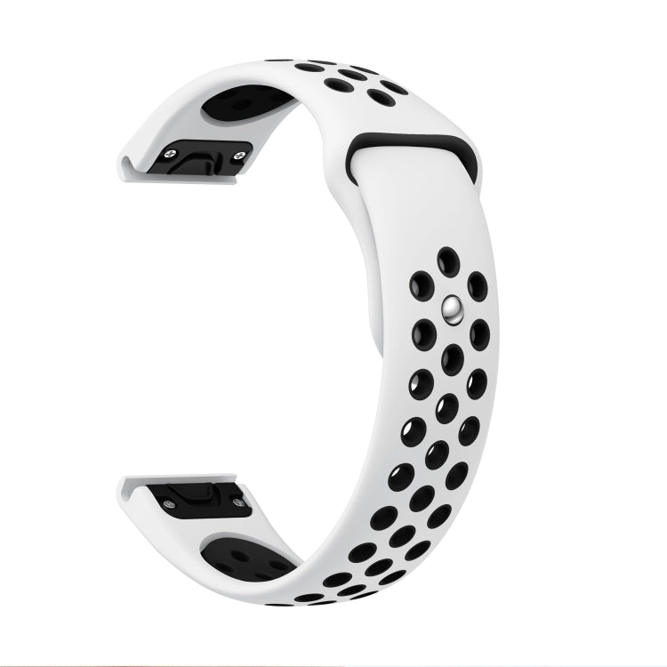 Bracelet de montre en silicone respirant sport 22 mm, For Garmin EPIX Gen 2, For Garmin Approach S62, For Garmin Fenix 6 GPS, For Garmin Fenix 6 Pro GPS, For Garmin Fenix 6 Sapphire GPS, For Garmin Fenix 5