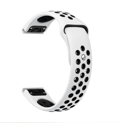 Bracelet de montre en silicone respirant sport 22 mm, For Garmin EPIX Gen 2, For Garmin Approach S62, For Garmin Fenix 6 GPS, For Garmin Fenix 6 Pro GPS, For Garmin Fenix 6 Sapphire GPS, For Garmin Fenix 5