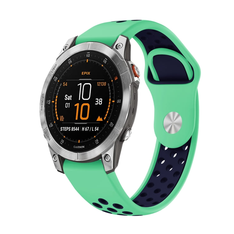 Bracelet de montre en silicone respirant sport 22 mm, For Garmin EPIX Gen 2, For Garmin Approach S62, For Garmin Fenix 6 GPS, For Garmin Fenix 6 Pro GPS, For Garmin Fenix 6 Sapphire GPS, For Garmin Fenix 5