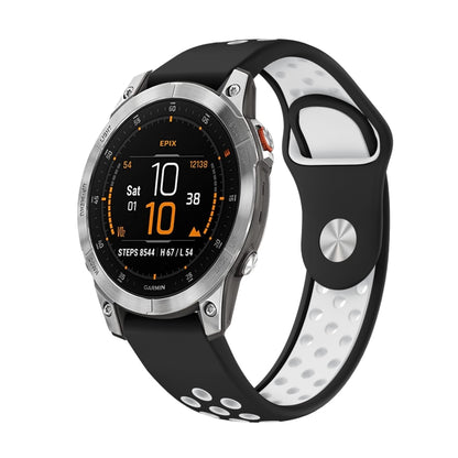 Bracelet de montre en silicone respirant sport 22 mm, For Garmin EPIX Gen 2, For Garmin Approach S62, For Garmin Fenix 6 GPS, For Garmin Fenix 6 Pro GPS, For Garmin Fenix 6 Sapphire GPS, For Garmin Fenix 5