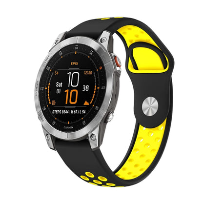 Bracelet de montre en silicone respirant sport 22 mm, For Garmin EPIX Gen 2, For Garmin Approach S62, For Garmin Fenix 6 GPS, For Garmin Fenix 6 Pro GPS, For Garmin Fenix 6 Sapphire GPS, For Garmin Fenix 5