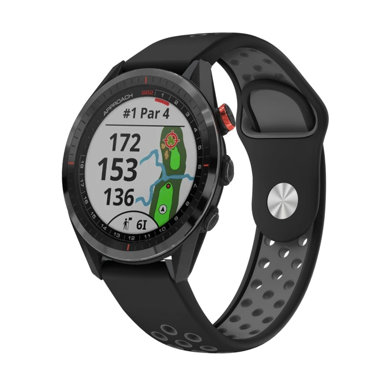 Bracelet de montre en silicone respirant sport 22 mm, For Garmin EPIX Gen 2, For Garmin Approach S62, For Garmin Fenix 6 GPS, For Garmin Fenix 6 Pro GPS, For Garmin Fenix 6 Sapphire GPS, For Garmin Fenix 5