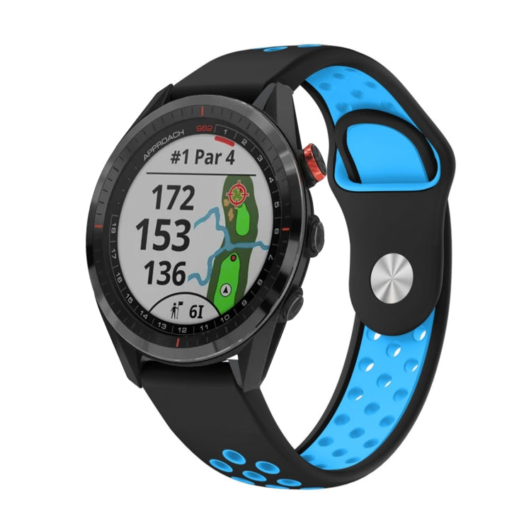 Bracelet de montre en silicone respirant sport 22 mm, For Garmin EPIX Gen 2, For Garmin Approach S62, For Garmin Fenix 6 GPS, For Garmin Fenix 6 Pro GPS, For Garmin Fenix 6 Sapphire GPS, For Garmin Fenix 5