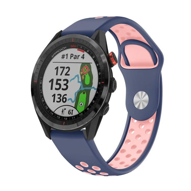 Bracelet de montre en silicone respirant sport 22 mm, For Garmin EPIX Gen 2, For Garmin Approach S62, For Garmin Fenix 6 GPS, For Garmin Fenix 6 Pro GPS, For Garmin Fenix 6 Sapphire GPS, For Garmin Fenix 5