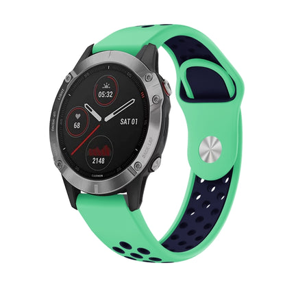 Bracelet de montre en silicone respirant sport 22 mm, For Garmin EPIX Gen 2, For Garmin Approach S62, For Garmin Fenix 6 GPS, For Garmin Fenix 6 Pro GPS, For Garmin Fenix 6 Sapphire GPS, For Garmin Fenix 5