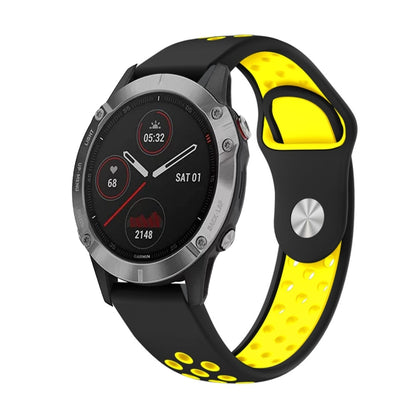 Bracelet de montre en silicone respirant sport 22 mm, For Garmin EPIX Gen 2, For Garmin Approach S62, For Garmin Fenix 6 GPS, For Garmin Fenix 6 Pro GPS, For Garmin Fenix 6 Sapphire GPS, For Garmin Fenix 5