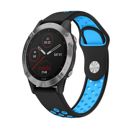 Bracelet de montre en silicone respirant sport 22 mm, For Garmin EPIX Gen 2, For Garmin Approach S62, For Garmin Fenix 6 GPS, For Garmin Fenix 6 Pro GPS, For Garmin Fenix 6 Sapphire GPS, For Garmin Fenix 5