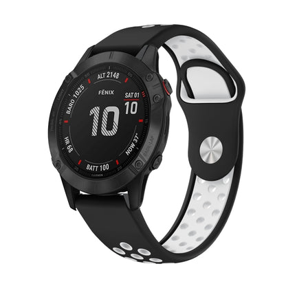 Bracelet de montre en silicone respirant sport 22 mm, For Garmin EPIX Gen 2, For Garmin Approach S62, For Garmin Fenix 6 GPS, For Garmin Fenix 6 Pro GPS, For Garmin Fenix 6 Sapphire GPS, For Garmin Fenix 5