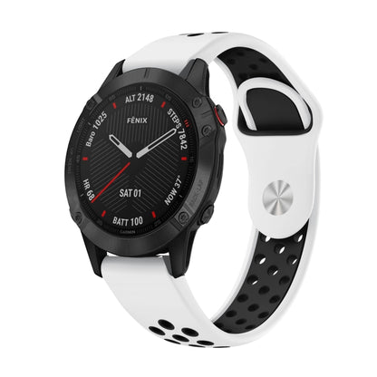 Bracelet de montre en silicone respirant sport 22 mm, For Garmin EPIX Gen 2, For Garmin Approach S62, For Garmin Fenix 6 GPS, For Garmin Fenix 6 Pro GPS, For Garmin Fenix 6 Sapphire GPS, For Garmin Fenix 5
