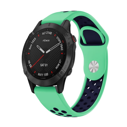 Bracelet de montre en silicone respirant sport 22 mm, For Garmin EPIX Gen 2, For Garmin Approach S62, For Garmin Fenix 6 GPS, For Garmin Fenix 6 Pro GPS, For Garmin Fenix 6 Sapphire GPS, For Garmin Fenix 5
