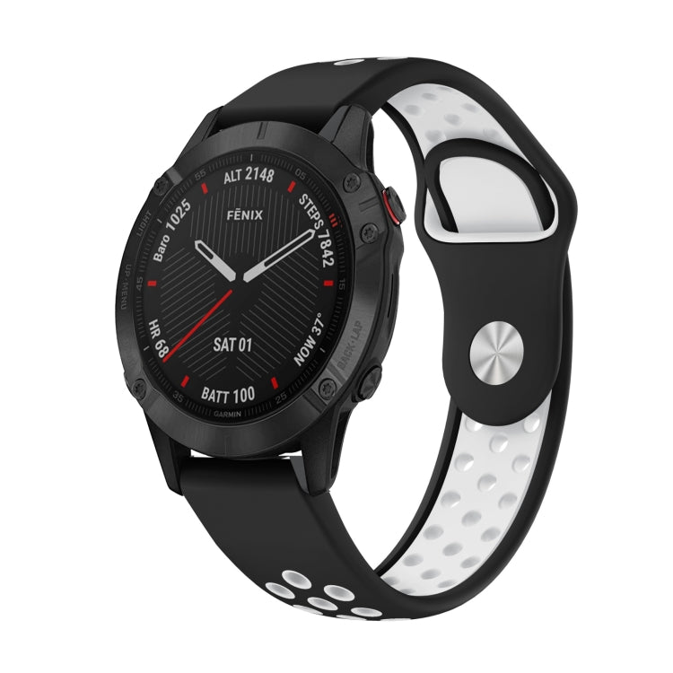 Bracelet de montre en silicone respirant sport 22 mm, For Garmin EPIX Gen 2, For Garmin Approach S62, For Garmin Fenix 6 GPS, For Garmin Fenix 6 Pro GPS, For Garmin Fenix 6 Sapphire GPS, For Garmin Fenix 5