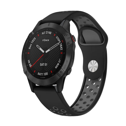Bracelet de montre en silicone respirant sport 22 mm, For Garmin EPIX Gen 2, For Garmin Approach S62, For Garmin Fenix 6 GPS, For Garmin Fenix 6 Pro GPS, For Garmin Fenix 6 Sapphire GPS, For Garmin Fenix 5