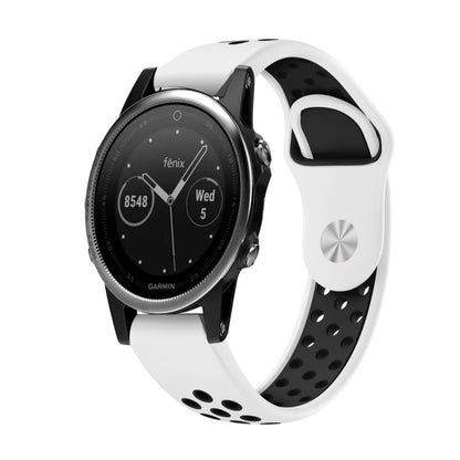 Bracelet de montre en silicone respirant sport 22 mm, For Garmin EPIX Gen 2, For Garmin Approach S62, For Garmin Fenix 6 GPS, For Garmin Fenix 6 Pro GPS, For Garmin Fenix 6 Sapphire GPS, For Garmin Fenix 5