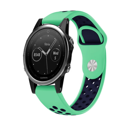Bracelet de montre en silicone respirant sport 22 mm, For Garmin EPIX Gen 2, For Garmin Approach S62, For Garmin Fenix 6 GPS, For Garmin Fenix 6 Pro GPS, For Garmin Fenix 6 Sapphire GPS, For Garmin Fenix 5