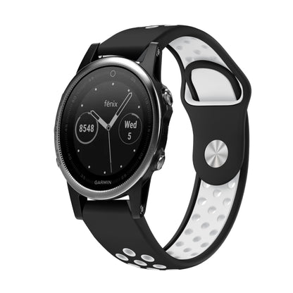Bracelet de montre en silicone respirant sport 22 mm, For Garmin EPIX Gen 2, For Garmin Approach S62, For Garmin Fenix 6 GPS, For Garmin Fenix 6 Pro GPS, For Garmin Fenix 6 Sapphire GPS, For Garmin Fenix 5
