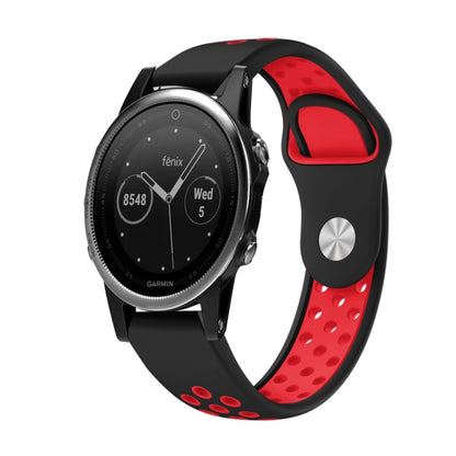 Bracelet de montre en silicone respirant sport 22 mm, For Garmin EPIX Gen 2, For Garmin Approach S62, For Garmin Fenix 6 GPS, For Garmin Fenix 6 Pro GPS, For Garmin Fenix 6 Sapphire GPS, For Garmin Fenix 5