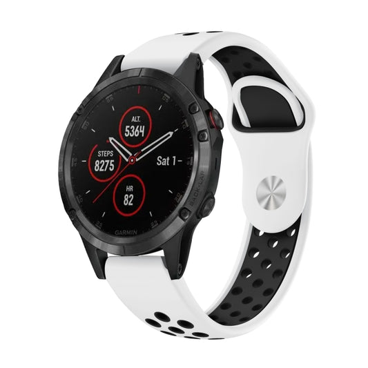Bracelet de montre en silicone respirant sport 22 mm, For Garmin Fenix 5 Plus, For Garmin Quatix 5, For Garmin Quatix 5 Sapphire, For Garmin Forerunner 955, For Garmin Forerunner 945, For Garmin Forerunner 935