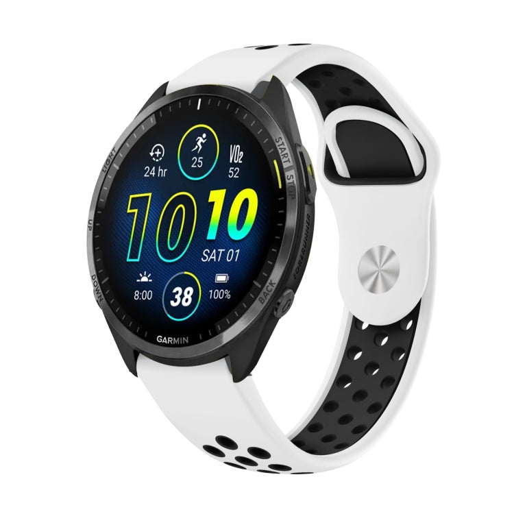Bracelet de montre en silicone respirant sport 22 mm, For Garmin Forerunner 965, For Garmin Instinct 2, For Garmin Instinct, For Garmin Descent G1