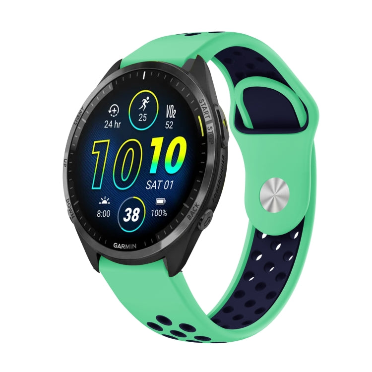 Bracelet de montre en silicone respirant sport 22 mm, For Garmin Forerunner 965, For Garmin Instinct 2, For Garmin Instinct, For Garmin Descent G1