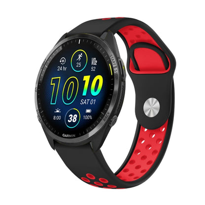 Bracelet de montre en silicone respirant sport 22 mm, For Garmin Forerunner 965, For Garmin Instinct 2, For Garmin Instinct, For Garmin Descent G1
