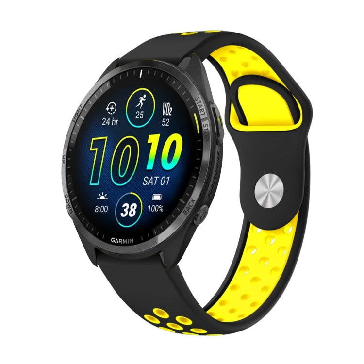 Bracelet de montre en silicone respirant sport 22 mm, For Garmin Forerunner 965, For Garmin Instinct 2, For Garmin Instinct, For Garmin Descent G1