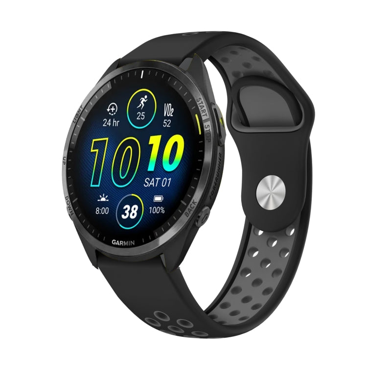Bracelet de montre en silicone respirant sport 22 mm, For Garmin Forerunner 965, For Garmin Instinct 2, For Garmin Instinct, For Garmin Descent G1