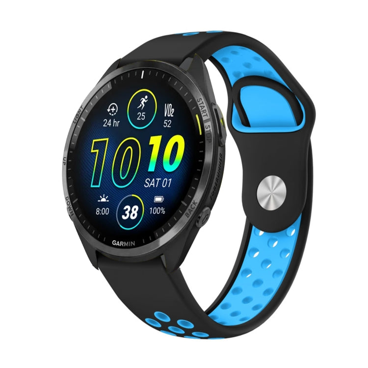 Bracelet de montre en silicone respirant sport 22 mm, For Garmin Forerunner 965, For Garmin Instinct 2, For Garmin Instinct, For Garmin Descent G1