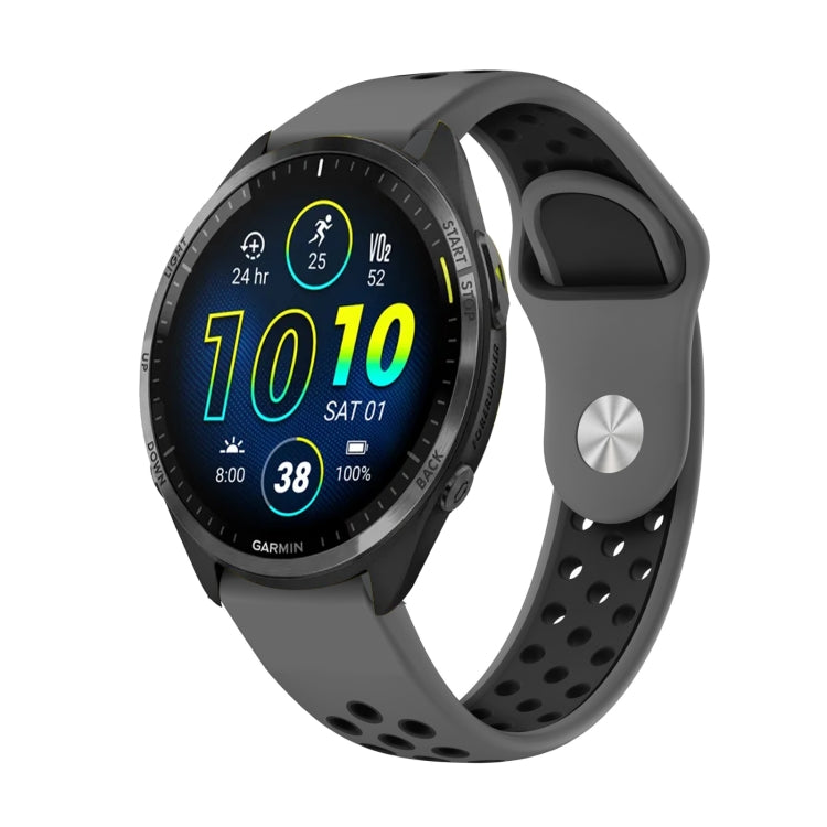 Bracelet de montre en silicone respirant sport 22 mm, For Garmin Forerunner 965, For Garmin Instinct 2, For Garmin Instinct, For Garmin Descent G1