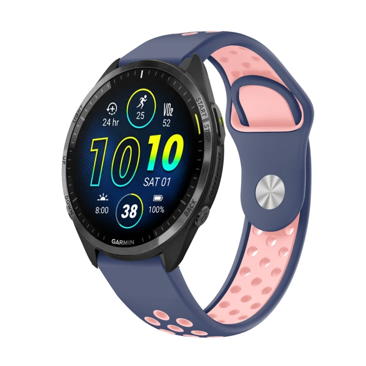 Bracelet de montre en silicone respirant sport 22 mm, For Garmin Forerunner 965, For Garmin Instinct 2, For Garmin Instinct, For Garmin Descent G1