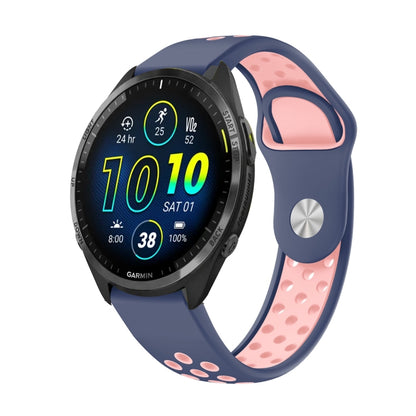 Bracelet de montre en silicone respirant sport 22 mm, For Garmin Forerunner 965, For Garmin Instinct 2, For Garmin Instinct, For Garmin Descent G1