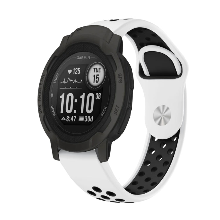 Bracelet de montre en silicone respirant sport 22 mm, For Garmin Forerunner 965, For Garmin Instinct 2, For Garmin Instinct, For Garmin Descent G1