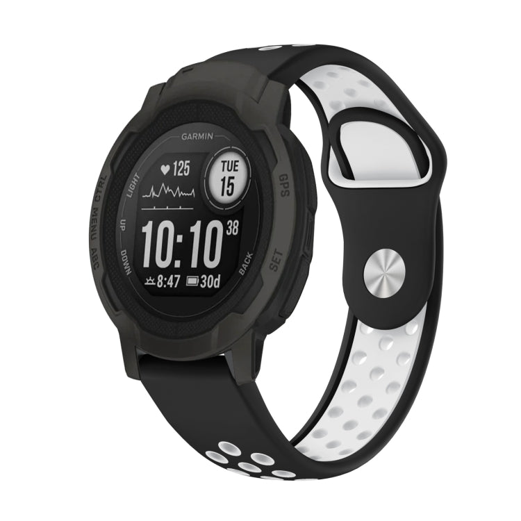 Bracelet de montre en silicone respirant sport 22 mm, For Garmin Forerunner 965, For Garmin Instinct 2, For Garmin Instinct, For Garmin Descent G1