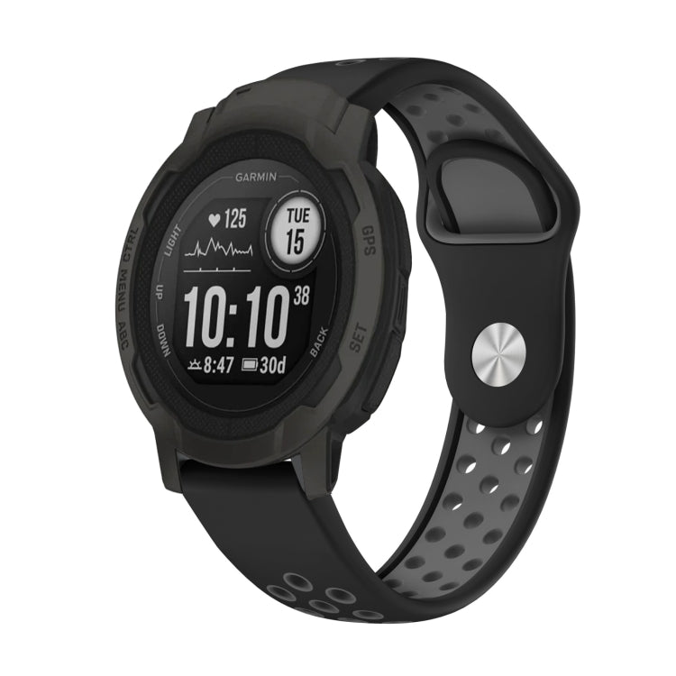 Bracelet de montre en silicone respirant sport 22 mm, For Garmin Forerunner 965, For Garmin Instinct 2, For Garmin Instinct, For Garmin Descent G1